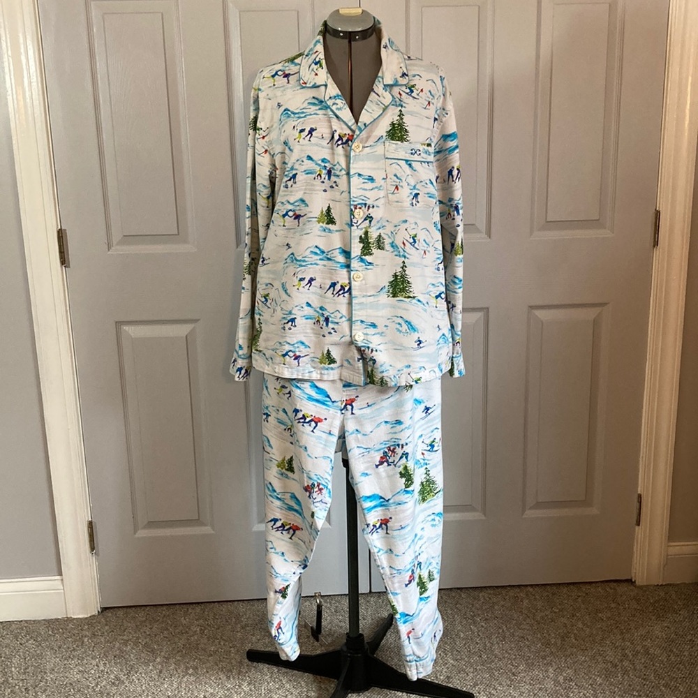 Warm and Cozy Wonder C Flannel PJ’s with Adorable Winter Sports Scenes.